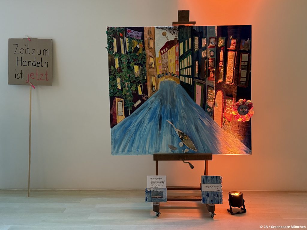 Kunstwerk über Venedig im Klimawandel