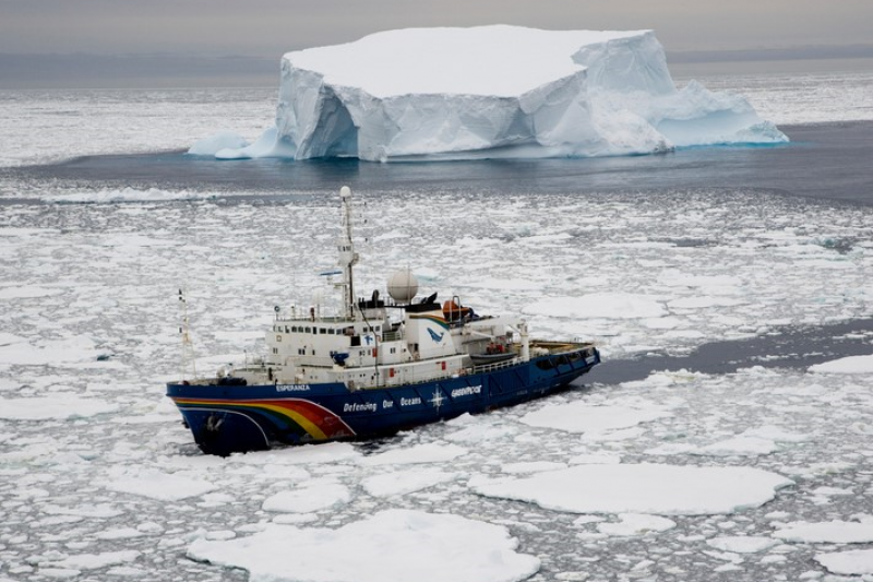 Greenpeace Schiff Esperanza im Südpolarmeer