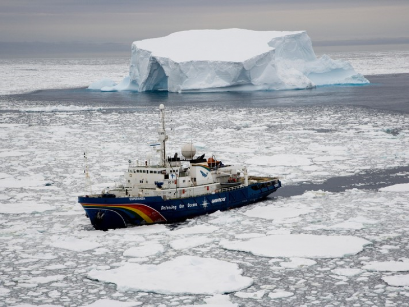 Greenpeace Schiff Esperanza im Südpolarmeer